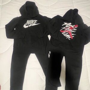 2 Sets Nike & Jordan Sportswear Hoodie & Fleece Joggers 6,7 Boys